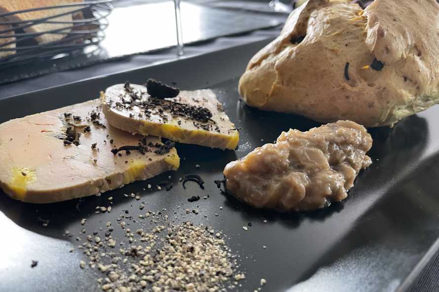 Foie gras truffé et son choux truffé